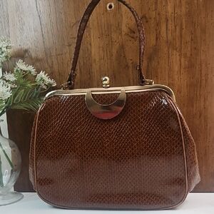 Chic Vintage Brown Textured Bag